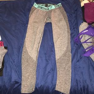 Gymshark flex leggings size S Turquoise/Charcoal